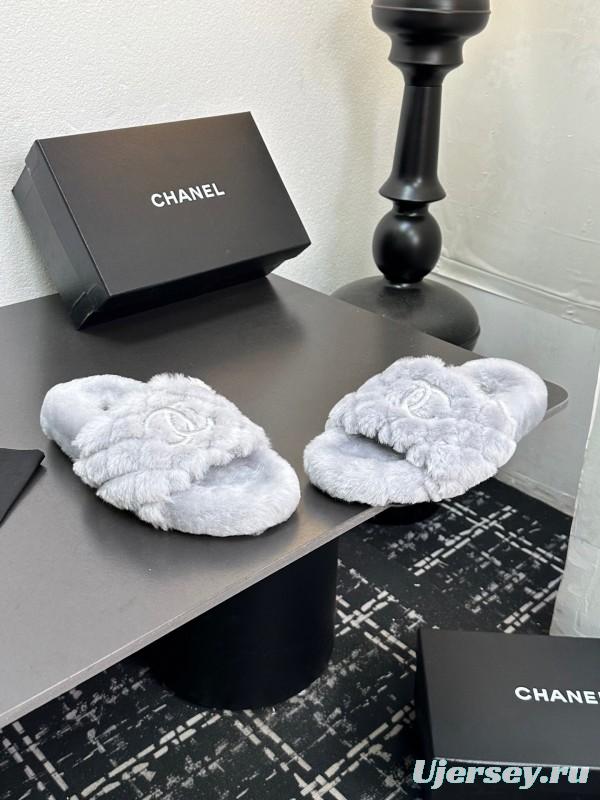 Chanel 2025 Spring/Summer Luxury Wool Slippers - LY00250