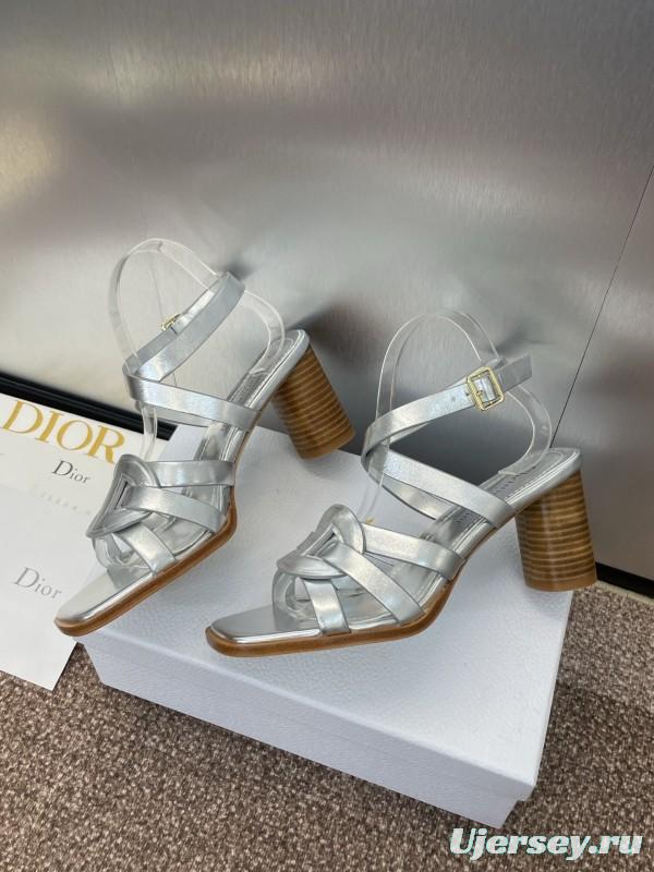 Dior D-Club Jelly Color Hollow Layered Cross Strap High Heel Women Shoes - KFY00290