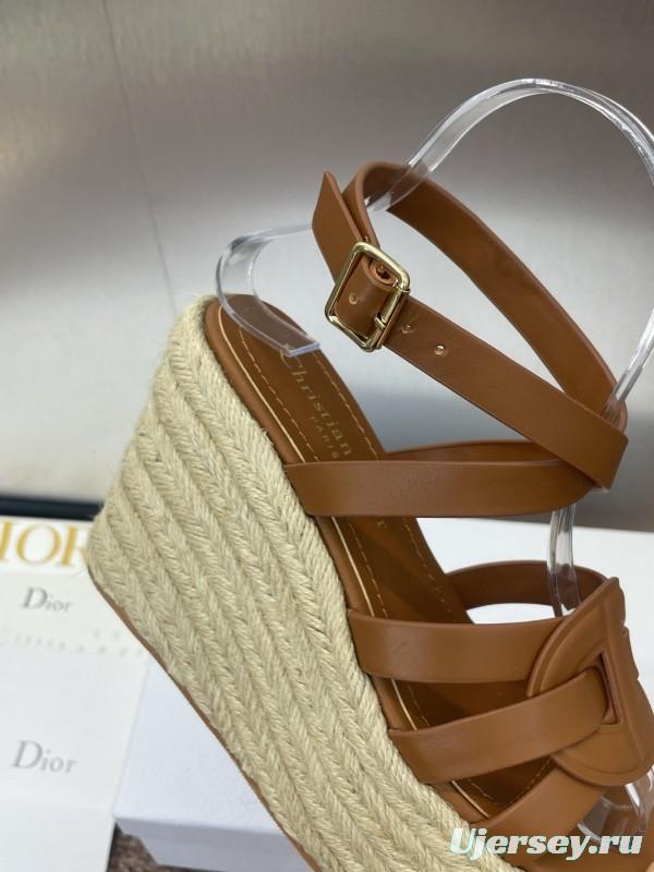 Dior D-Club Jelly Color Hollow Layered Cross Strap Platform High Heel Women's Shoes - KFY00290