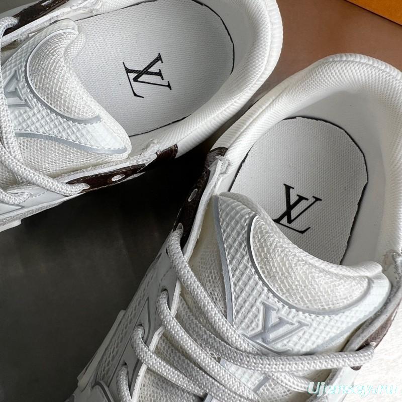 L v Olympia Round Toe Lace-Up Low Top Casual Lifestyle Shoes - YC