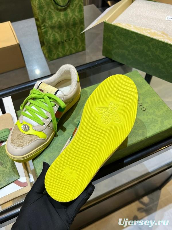 Gucci Distressed Sneakers 2025 SS Retro Design with Metal GG Logo - AS00270