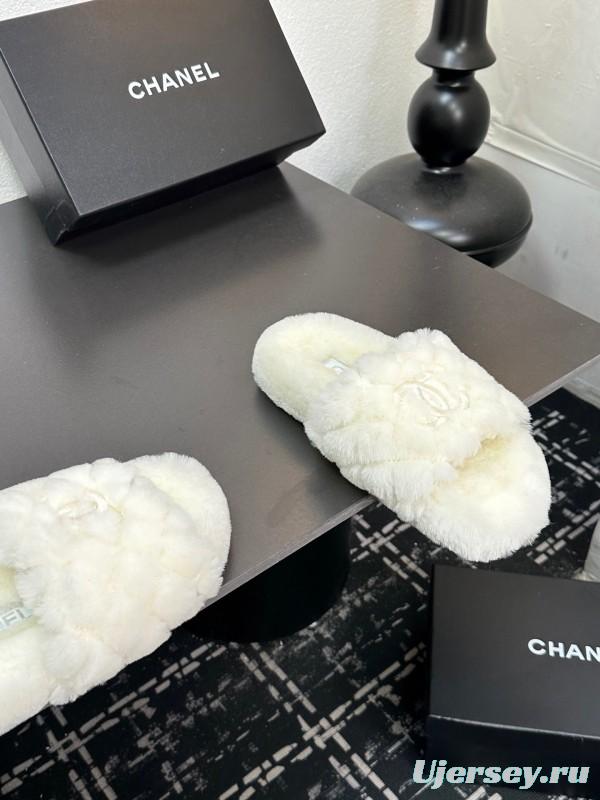 Chanel 2025SS Fashion Fur Slippers - LY00250