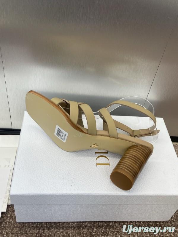 Dior D-Club Jelly Color Hollow Layered Cross Strap High Heel Women Shoes - KFY00290