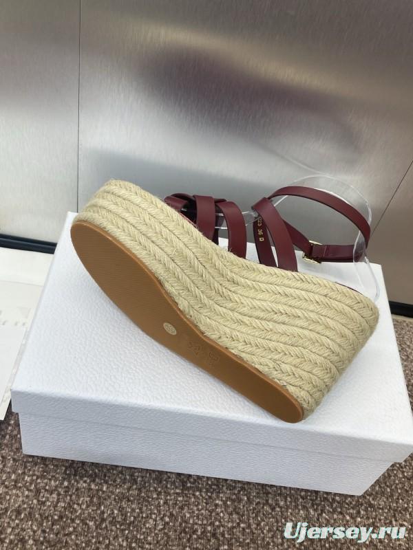 Dior D-Club Jelly Color Hollow Layered Cross Strap Platform High Heel Women Shoes - KFY00290