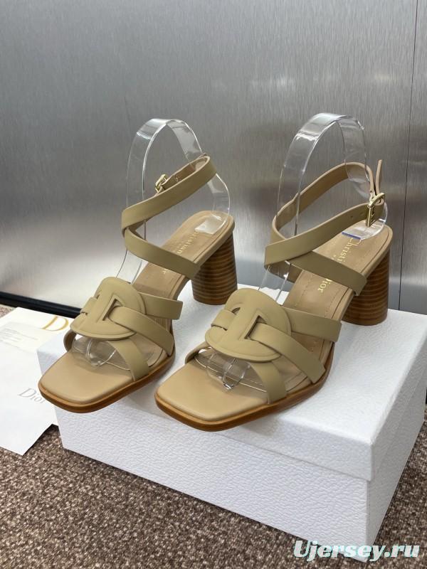 Dior D-Club Jelly Color Hollow Layered Cross Strap High Heel Women Shoes - KFY00290