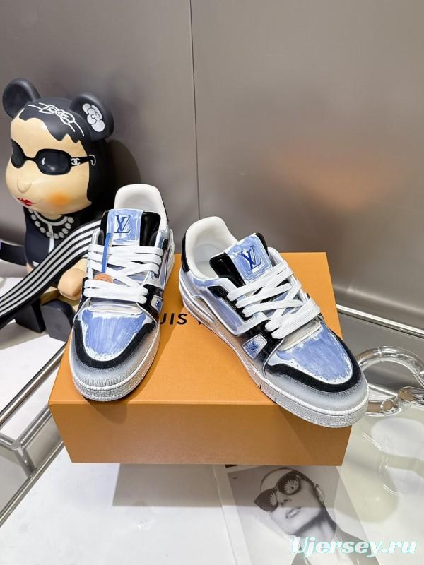 Louis Vuitton Trainer Basketball Series Crackle Glaze Process Sneakers - LY00490