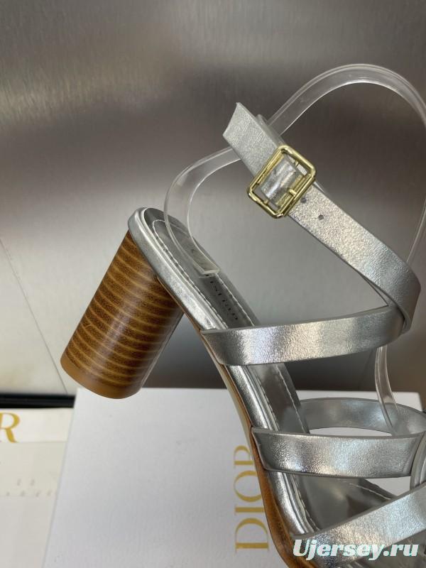 Dior D-Club Jelly Color Hollow Layered Cross Strap High Heel Women Shoes - KFY00290