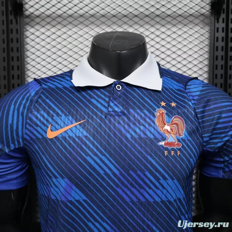 Player Version 2025 France Home Navy Blue Jersey