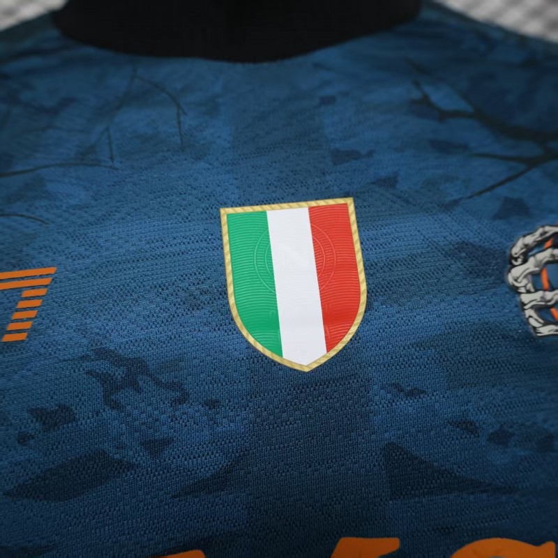 Player Version 25/26 Napoli Halloween Blue Jersey-Glow In Dark