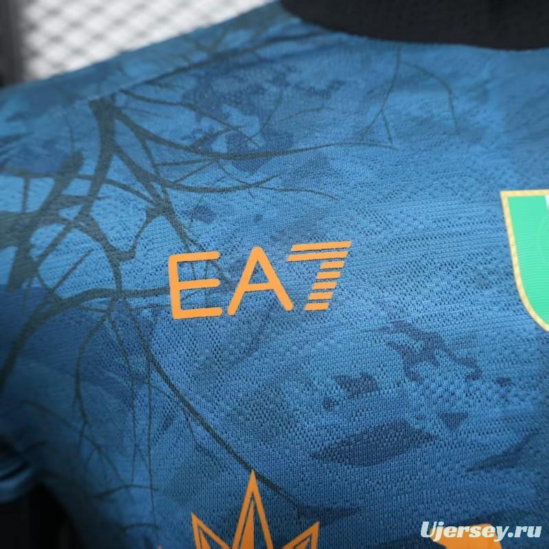 Player Version 25/26 Napoli Halloween Blue Jersey-Glow In Dark