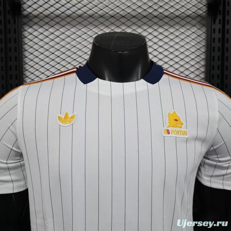 Player Version 25/26 AS Roma White Adidas Original Casual Jersey