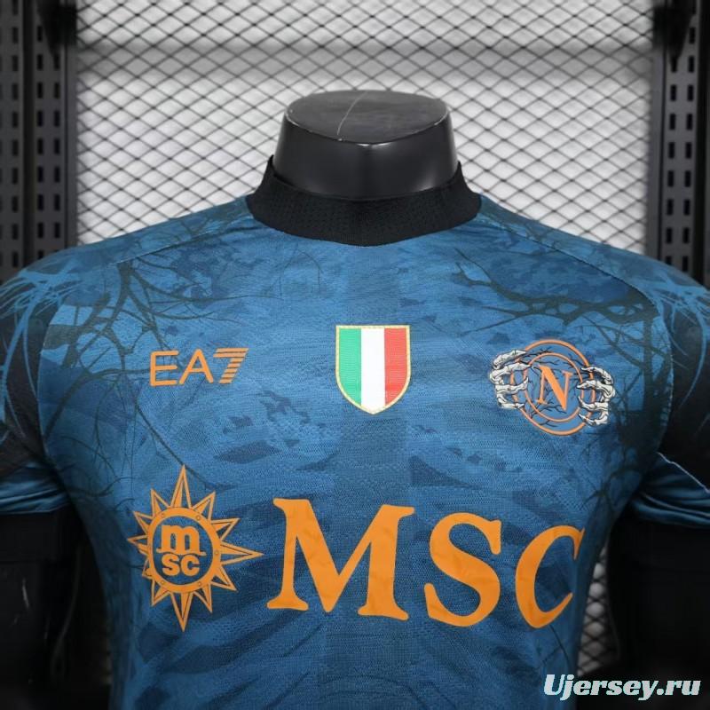 Player Version 25/26 Napoli Halloween Blue Jersey-Glow In Dark