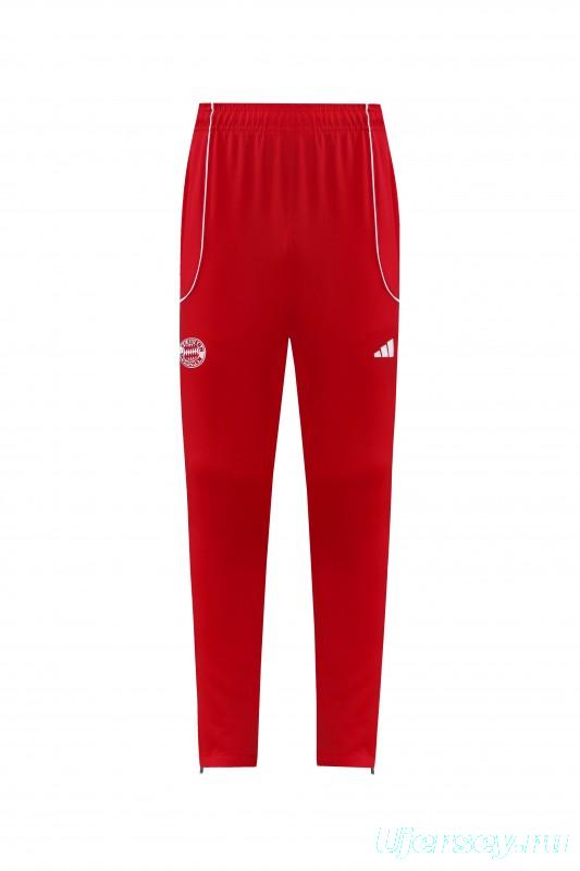25/26 Bayern Munich Red Full Zipper Jacket+Long Pants
