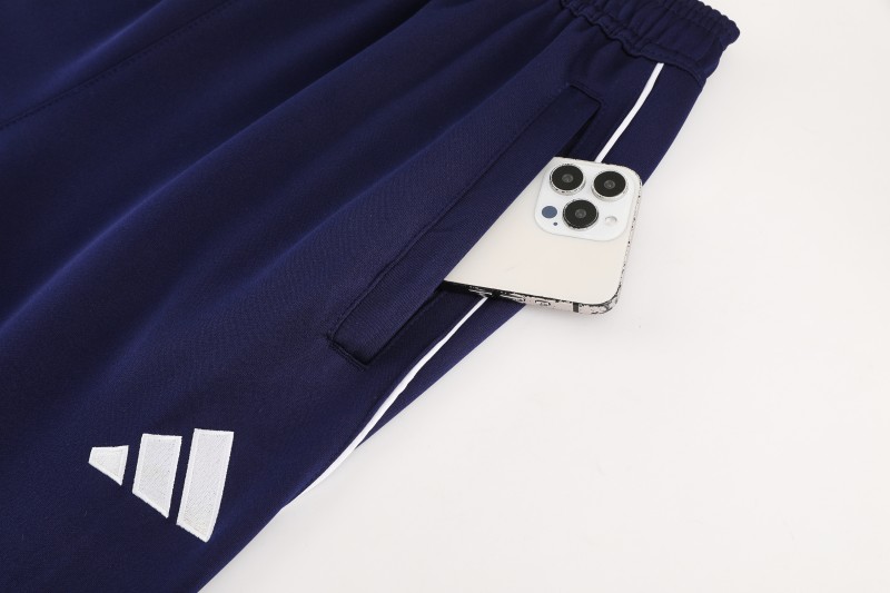 2025 Adidas Colorful Blue Full Zipper Jacket+Long Pants