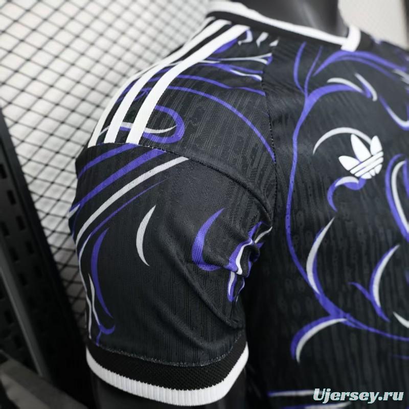 Player Version 2026 Argentina Third Black with Artistic Swirl Pattern Jersey