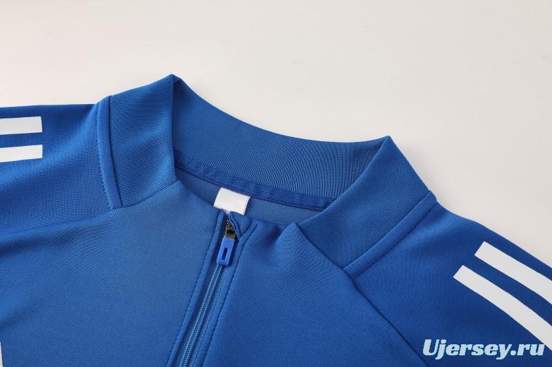 25/26  Adidas Royal Blue/Sky Blue Full zipper Jacket Tracksuit+ long pants