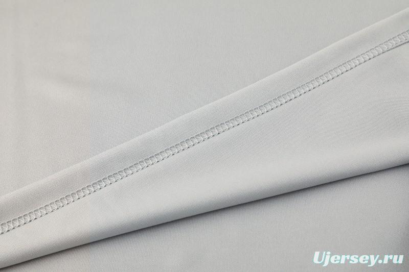 25/26  Adidas Light Grey Full zipper Jacket Tracksuit+ long pants