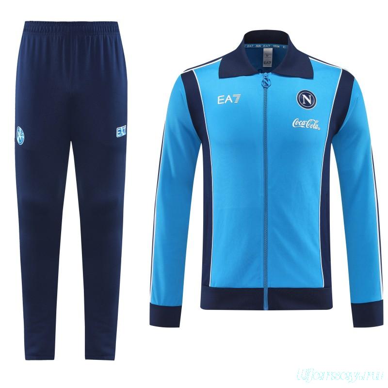 25/26 SSC Napoli Sky Blue Full zipper Jacket Tracksuit+ long pants