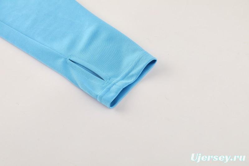 25/26  Adidas Royal Blue/Sky Blue Full zipper Jacket Tracksuit+ long pants