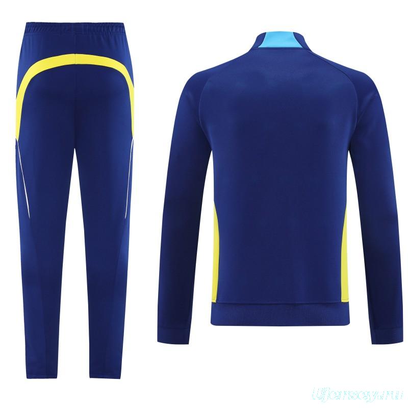 25/26 Arsenal FC Royal Blue Full zipper Jacket Tracksuit+ long pants