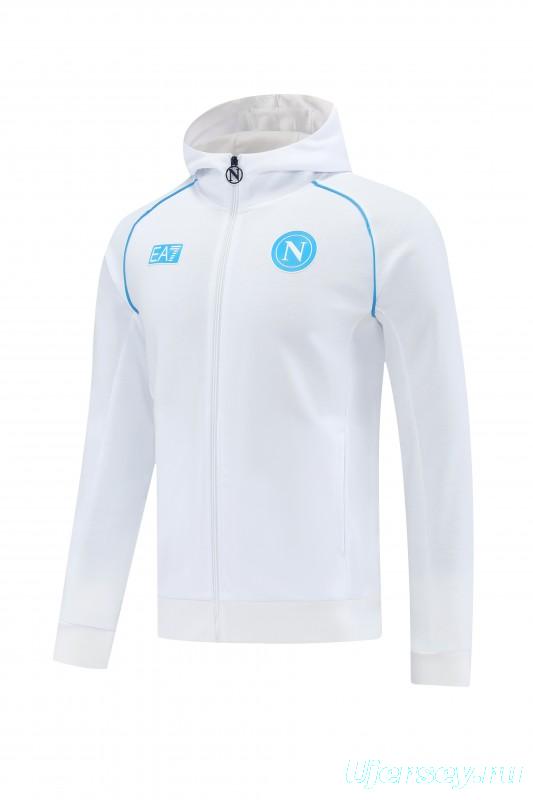 25/26 Napoli  White  Full zipper Jacket Tracksuit+ long pants