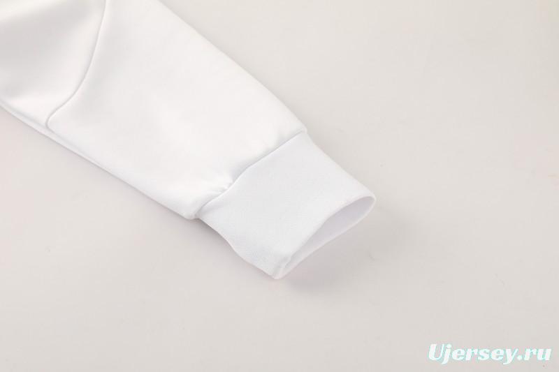 25/26  Juventus White  Full zipper Jacket Tracksuit+ long pants