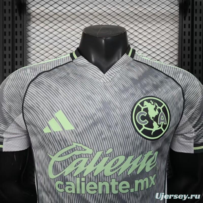 25/26 Player Version  Club América Third Gray Neon Green Jersey