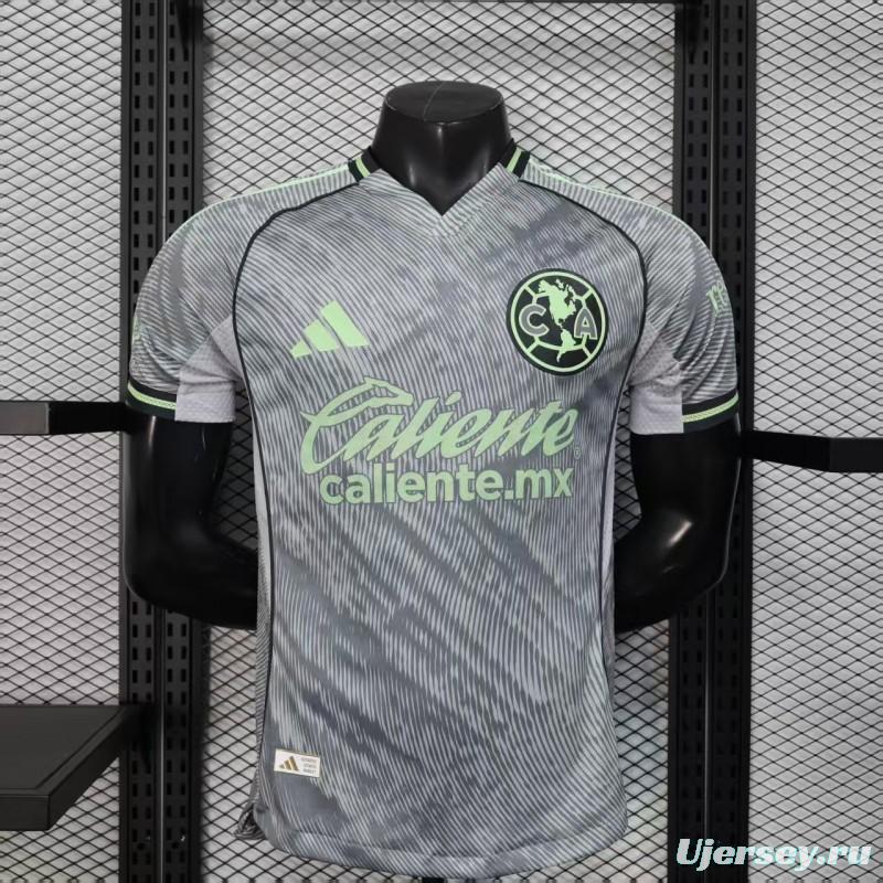 25/26 Player Version  Club América Third Gray Neon Green Jersey