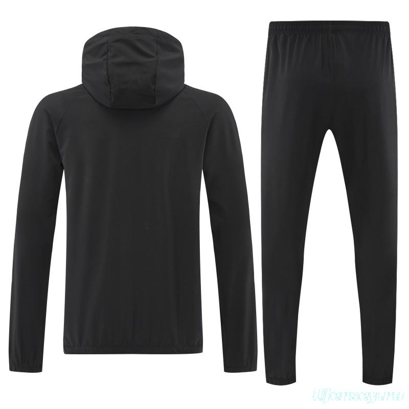 25/26 Inter Milan Black Full zipper Jacket Tracksuit+ long pants