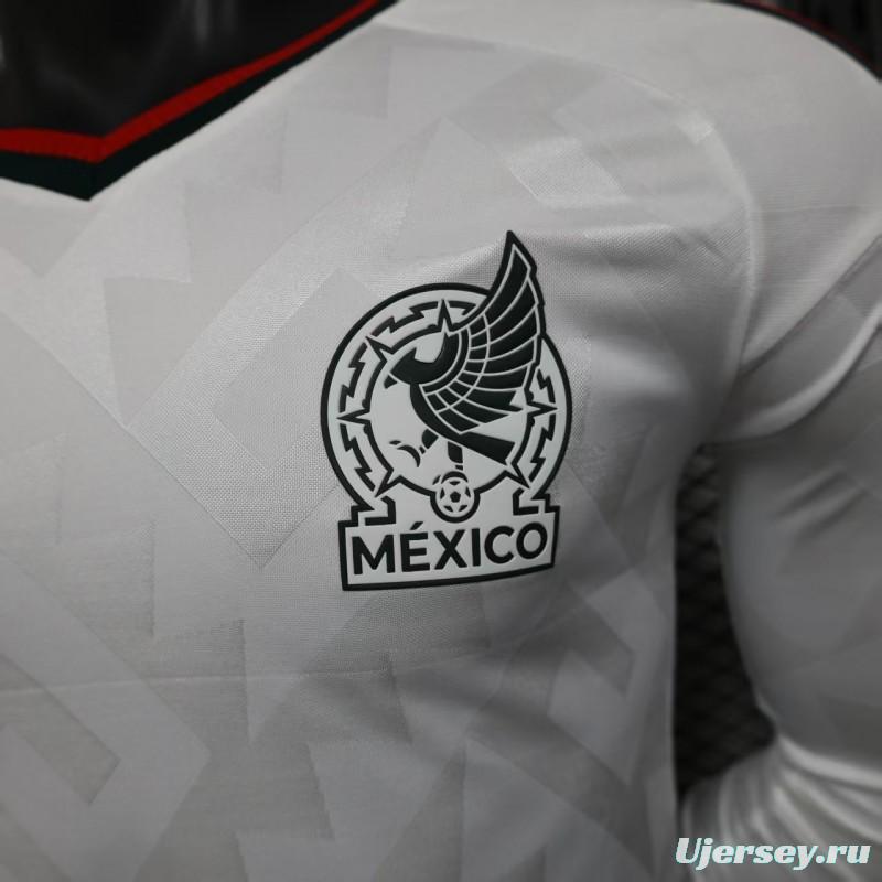 Player Version 2026 Mexico Away White Long Sleeve Jersey