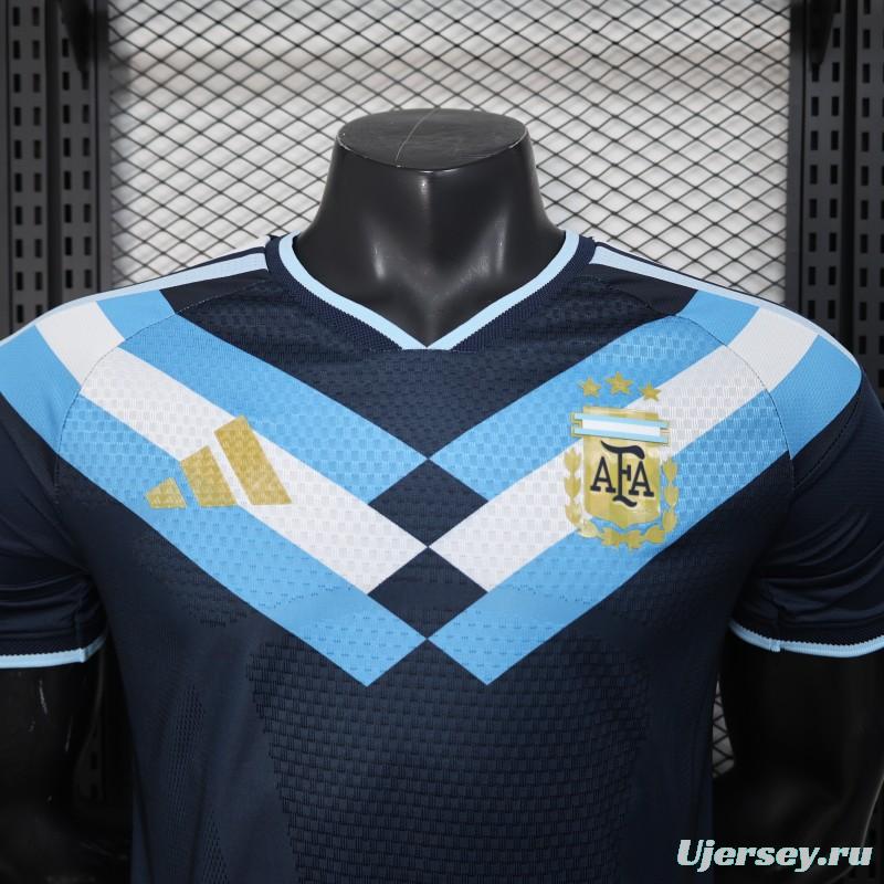 2026 Player Version  Argentina  Away Navy Blue Jersey