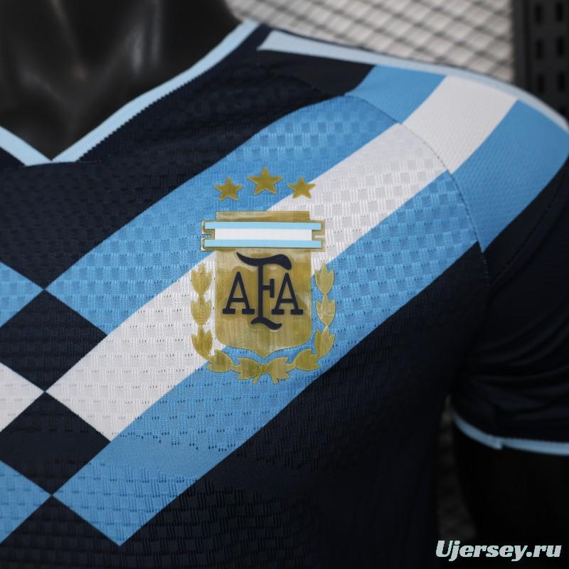 2026 Player Version  Argentina  Away Navy Blue Jersey