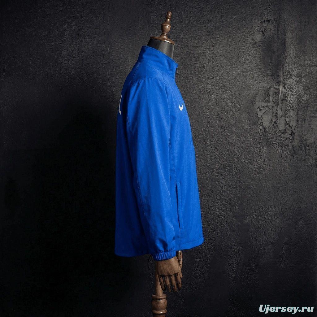 1998 Vintage Style Brazil Blue Jacket Windbreaker