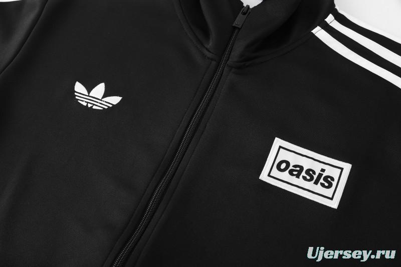 2026 Adidas Black Full Zipper Jacket + Long Pants