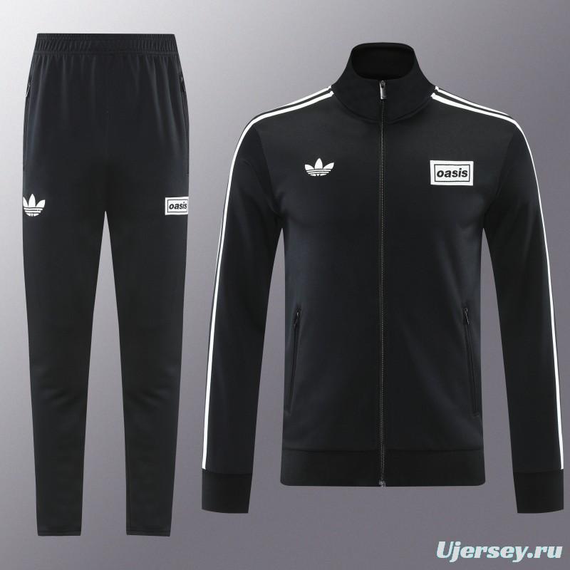 2026 Adidas Black Full Zipper Jacket + Long Pants