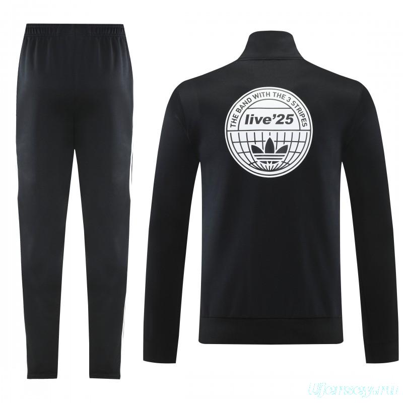2026 Adidas Black Full Zipper Jacket + Long Pants
