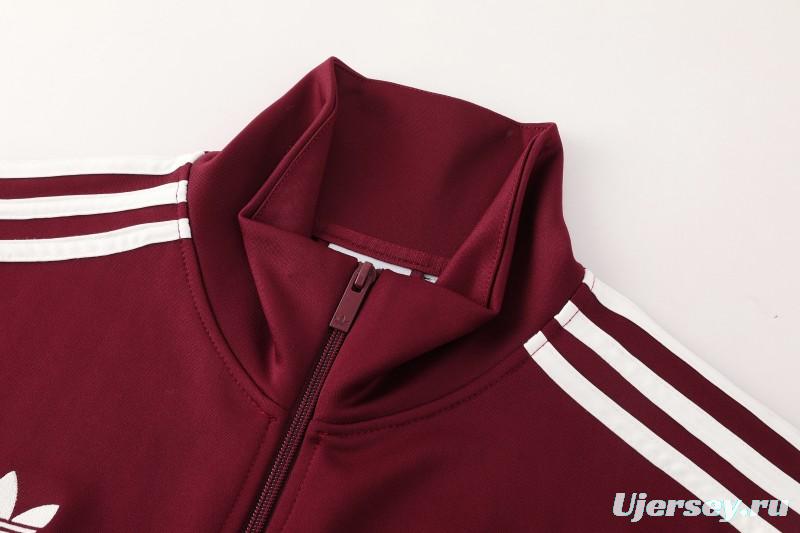2026 Adidas x OASIS Wine Full Zipper Jacket + Long Pants