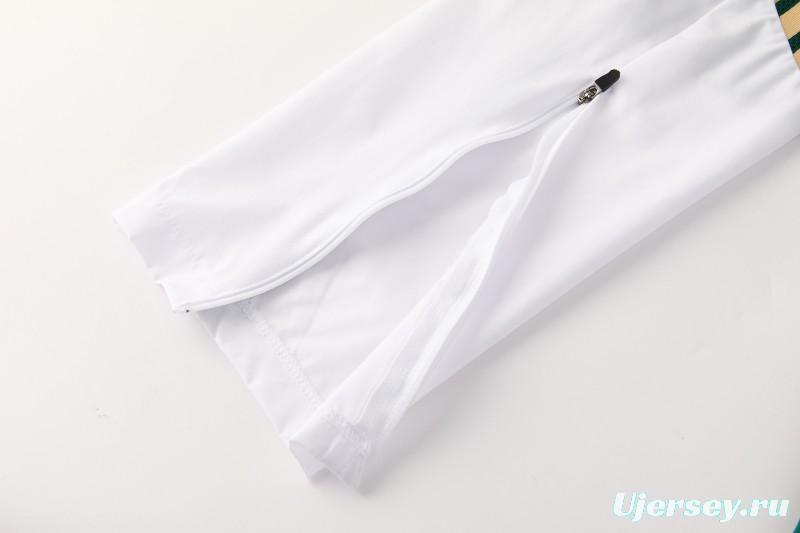 2026 Italy White Hoodie Full Zipper Windbreaker + Long Pants