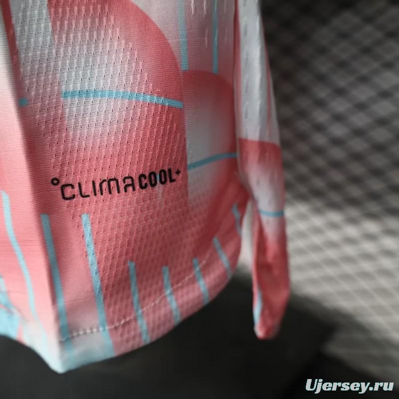 2026 Player Version Belgium Away White Pink Jersey