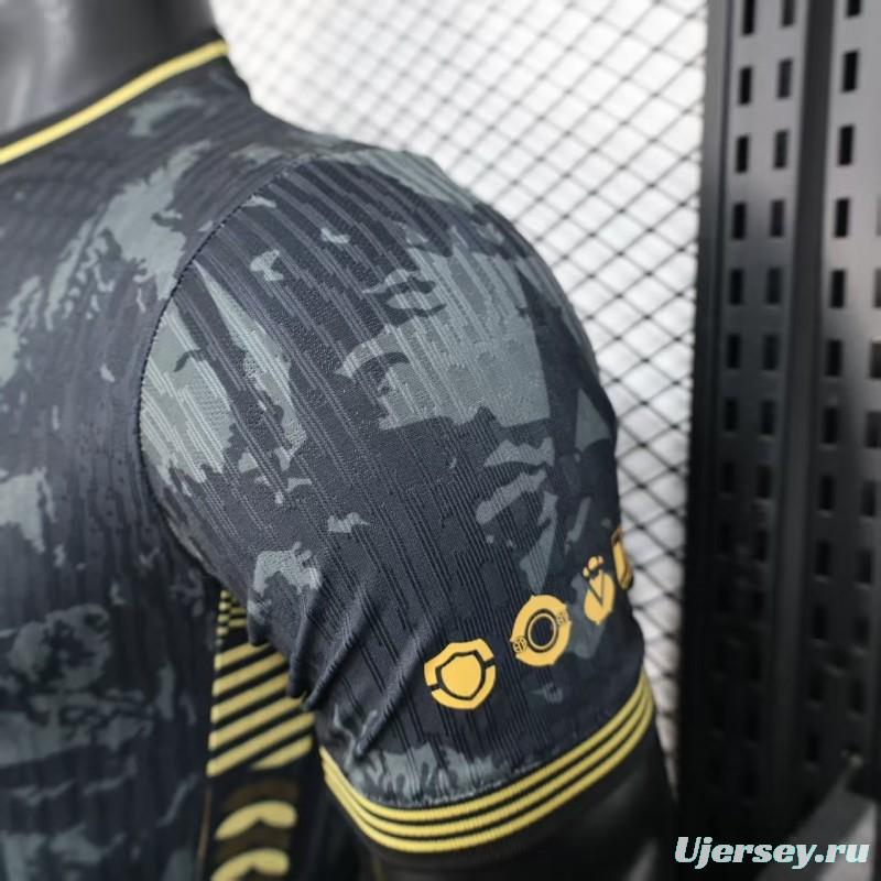 2026 Player Version Portugal Dark Grey with Abstract Graphic Pattern Jersey