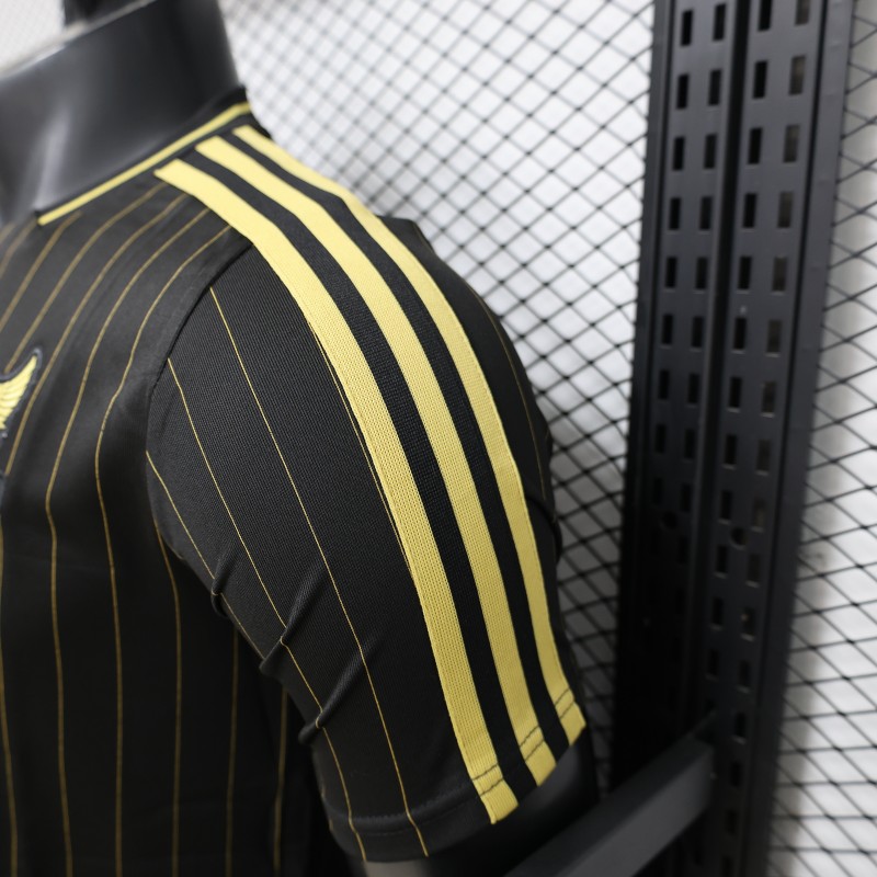 2026 Player Version Mexico Black with Gold Pinstripes Jersey