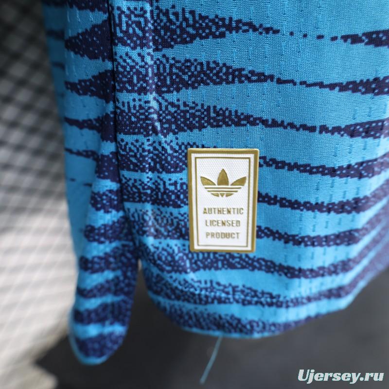 2026 Player Version Colombia Blue with Wavy Zigzag Pattern Jersey