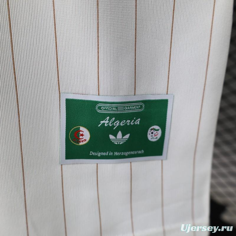 2026 Player Version Algeria White with Green Pinstripes Jersey