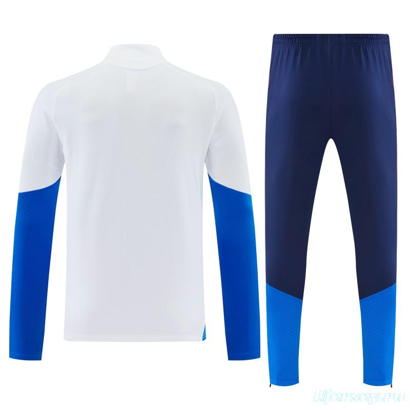 26/27  Colombia White  Half Zipper Jacket Tracksuit  + Long Pants