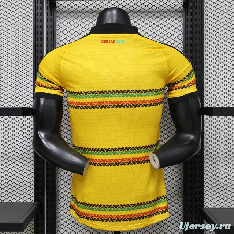 Player Version 2027 Jamaica Home Yellow with Reggae Stripe Jersey