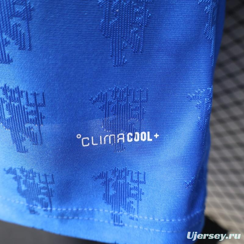Player Version 26/27 Manchester United Blue with All-Over Devil Jacquard Pattern Jersey