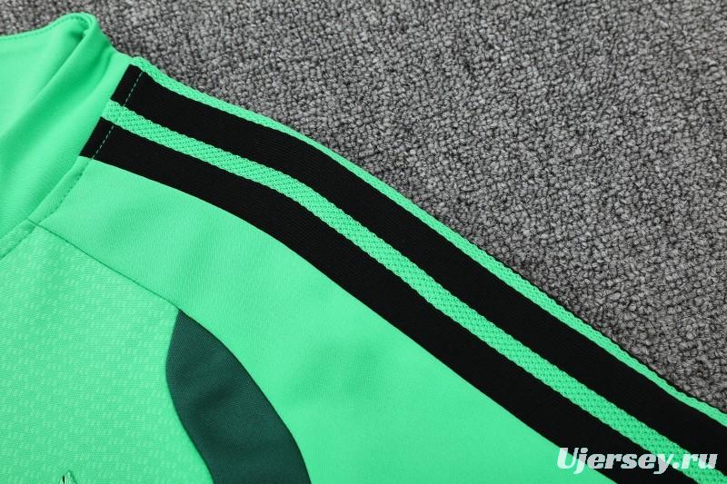 26/27  Mexico Green Half Zipper Jacket Tracksuit  + Long Pants