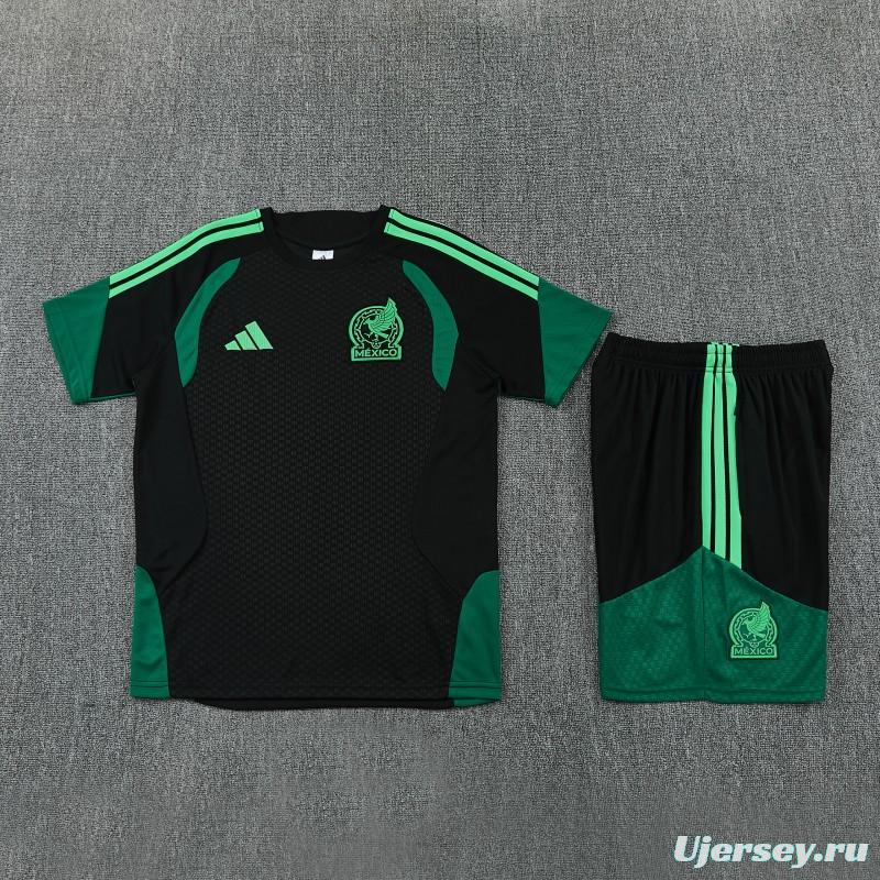 26/27 Mexico Black Short Sleeve+Soccer Shorts