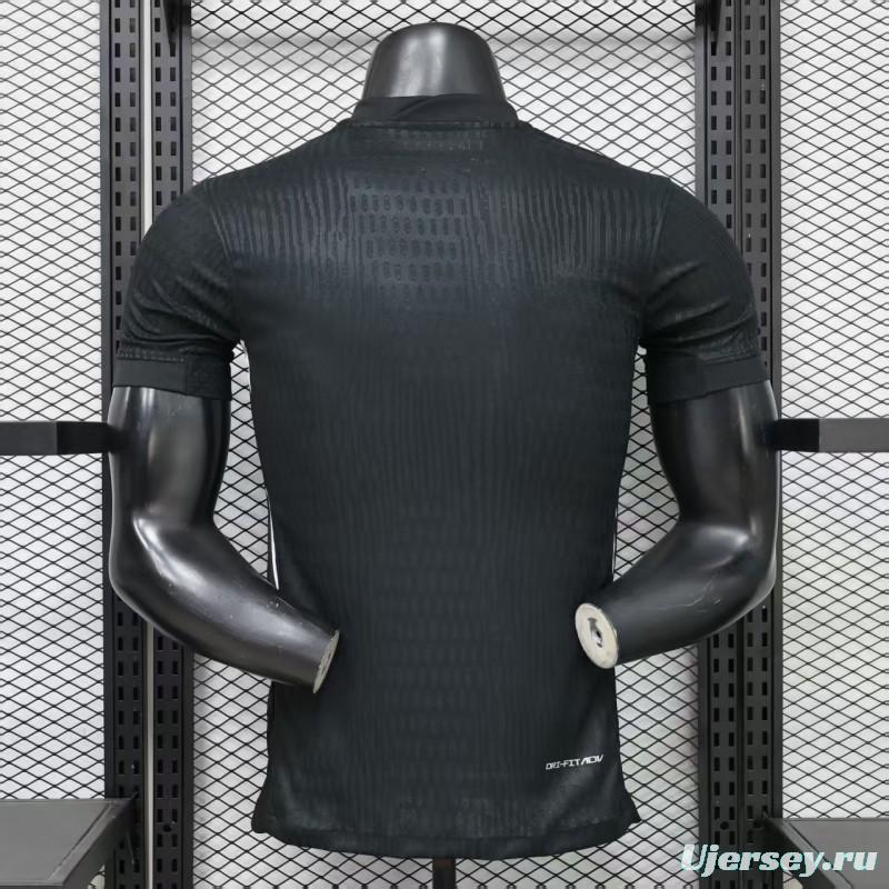 Player Version 26/27 Vasco da Gama Home Black with White Diagonal Sash Jersey