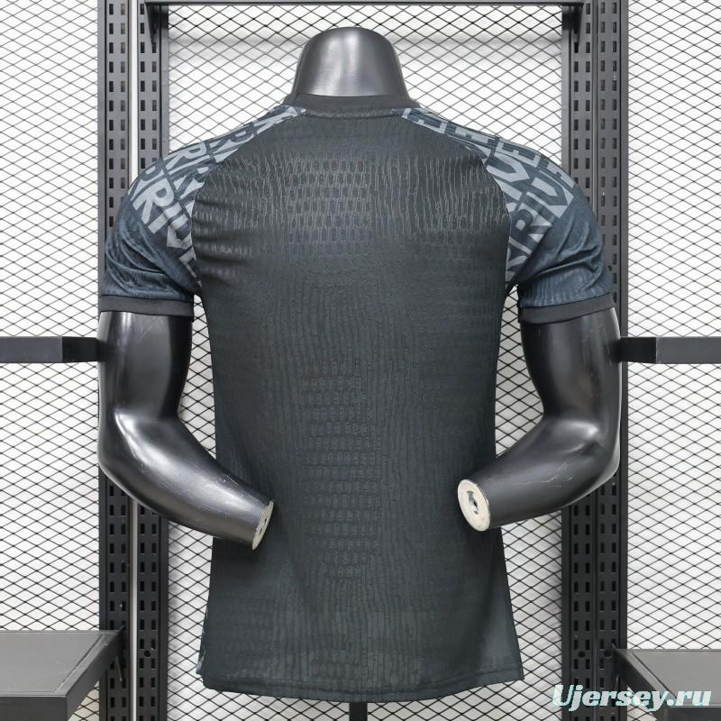 Player Version 26/27 River Plate Away Black with All-Over Letter Print Jersey